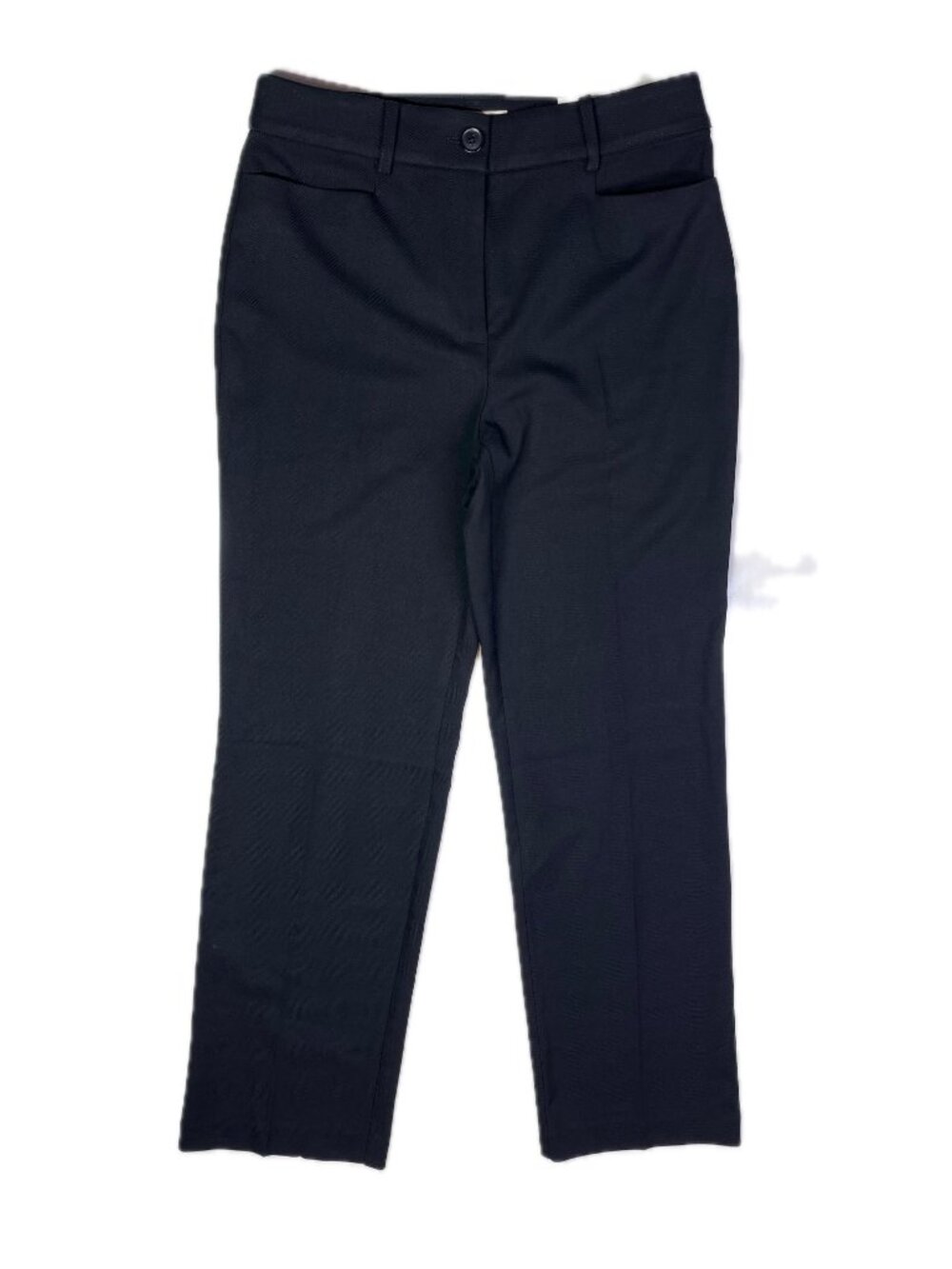 NWT LOFT Size 6 The Parker Straight High-Rise Black Pants Pockets